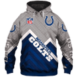 Indianapolis Colts Zip Up Hoodies 3D Sweatshirt Long Sleeve