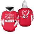 NFL Kansas City Chiefs All Over Print Hoodie Sweatshirt Zip Hoodie T shirt Unisex