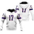Buffalo Bills Josh Allen #17 NFL Great Player American Football White Vintage 3D Designed Allover Gift For Bills Fans Hoodie
