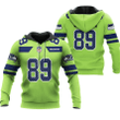 Seattle Seahawks Doug Baldwin #89 NFL American Football Green Color Rush Legend 3D Designed Allover Gift For Seahawks Fans Hoodie
