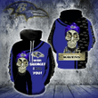 NFL Baltimore Ravens Achmed Skull 3d Hoodie Full All Over Print V1415 DS0-03656-AUH