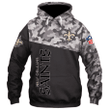 Hoodies 3D New Orleans Saints Military Hoodies Sweatshirt Pullover