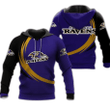Baltimore Ravens Hoodie Curve Graphic Gift For Men - NFL