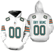 Miami Dolphins NFL American Football White 2019 Alternate Game 3D Designed Allover Custom Gift For Dolphins Fans Hoodie