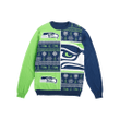 Seattle Seahawks NFL Mens Busy Block Snowfall Sweater