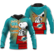 NFL Miami Dolphins Hoodie 3D Snoopy Girl