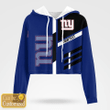 New York Giants Croptop Hoodie Sport Style Custom - NFL