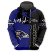 Baltimore Ravens Hoodie Graphic Heart Ecg Line - NFL