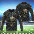 3D Skull New Orleans Saints Hoodies Cheap