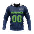 Seattle Seahawks Hoodie Logo Sport Ombre - NFL