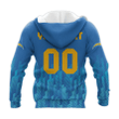 Los Angeles Chargers Logo Sport Ombre Print 3D Hoodie