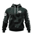 Green Bay Packers Skull Hoodies Custom Name & Number