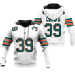 Miami Dolphins Larry Csonka #39 NFL American Football White 2019 Alternate Game 3D Designed Allover Custom Gift For Dolphins Fans Hoodie
