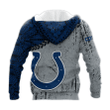 Indianapolis Colts Hoodie Grunge Polynesian Tattoo - NFL