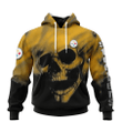 Pittsburgh Steelers Skull Hoodies Custom Name & Number