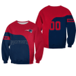 New England Patriots Sweatshirt Curve Style Custom- NFL