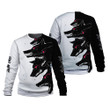 Lone Wolfs Art In Black And White Color 3D Sweatshirt