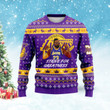 Lebron James Lakers King NBA Champion Crown Pattern Print Christmas Sweater