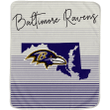 Baltimore Ravens Ultra Fleece State Stripe Plush Blanket