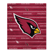 Arizona Cardinals Stripe Logo Fleece Blanket