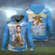 Lionel Messi Argentina Goat Champion Of The World FiFa World Cup Qatar 2022 Print 3D Hoodie