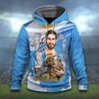 Lionel Messi Argentina Goat Champion Of The World FiFa World Cup Qatar 2022 Print 3D Hoodie