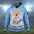 Lionel Messi Argentina King Of Football Print 3D Hoodie