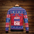 Josh Allen Buffalo Bills Just One Before I Die NFL Print Christmas Sweater