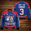 Buffalo Bills Pray For Damar Hamlin Strong NFL Print Bomber Jacket