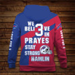 Damar Hamlin Buffalo Bills We Believe In Prayers Stay Strong Hamlin NFL Print 3D Hoodie