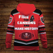 Tom Brady Mike Evans Chris Godwin Tampa Bay Buccaneers Fire The Cannons And Make History NFL Print 3D Hoodie