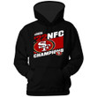 Deliver 7-10 Business Days San Francisco 49ers NFC Champions Background Print 2D Hoodie