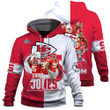 Chris Jones Kansas City Chiefs Super Bowl LVII Champions Print 3D Red White Hoodie