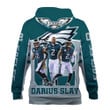 Darius Slay Philadelphia Eagles NFL Super Bowl LVII Champions 2023 Print 3D Green Gray Hoodie
