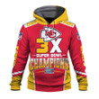 Kansas City Chiefs 3X Super Bowl Champions Run It Back Print 3D Hoodie