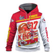 Travis Kelce Kansas City Chiefs Super Bowl LVII Champions Print Red White 3D Hoodie