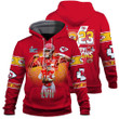 Patrick Mahomes Kansas City Chiefs Super Bowl LVII Champions Cup Red White 3D Hoodie