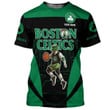 Boston Celtics Pattern Personalized Name 3D T-Shirts Gift For Fan