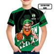 Boston Celtics for Kids Personalized Name 3D T-Shirts Gift For Fan