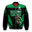 Boston Celtics Pattern Personalized Name 3D Bomber Jacket Gift For Fan