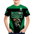 Boston Celtics For Kids Personalized Name 3D T-Shirts Gift For Fan