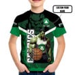 Boston Celtics Hulk For Kids Personalized Name 3D T-Shirts Gift For Fan