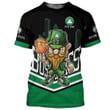Boston Celtics Lucky the Leprechaun Mascot Personalized Name 3D T-Shirts Gift For Fan