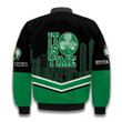 Boston Celtics Lucky The Leprechaun Pattern Personalized Name 3D Bomber Jacket Gift For Fan