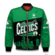 Boston Celtics City Pattern Personalized Name 3D Bomber Jacket Gift For Fan