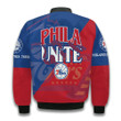 Franklin The Dog Philadelphia 76ers Pattern Personalized Name 3D Bomber Jacket Gift For Fan