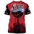 Snake Art Philadelphia 76ers Personalized Name 3D T-Shirt Gift For Fan