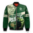 Milwaukee Bucks Hulk Strong Pattern Personalized Name 3D Bomber Jacket Gift For Fan