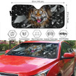 Tiger Roar Broken Glass Car Sun Shades Cover