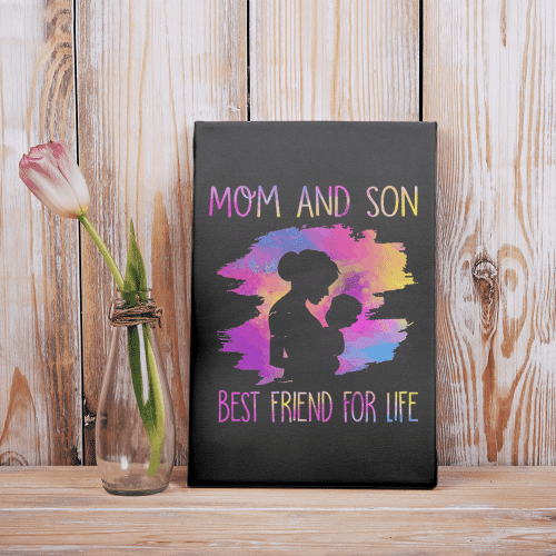 Mommy And Son Best Friend For Life Family Gift For Mother Mommy Matte Canvas